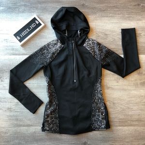 Athleta | Quarter Zip Pullover White Dots